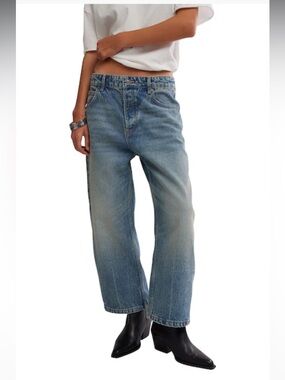 Free People NWT Deep Trance Dropped Boyfriend Jeans Size 30 in From Beyond